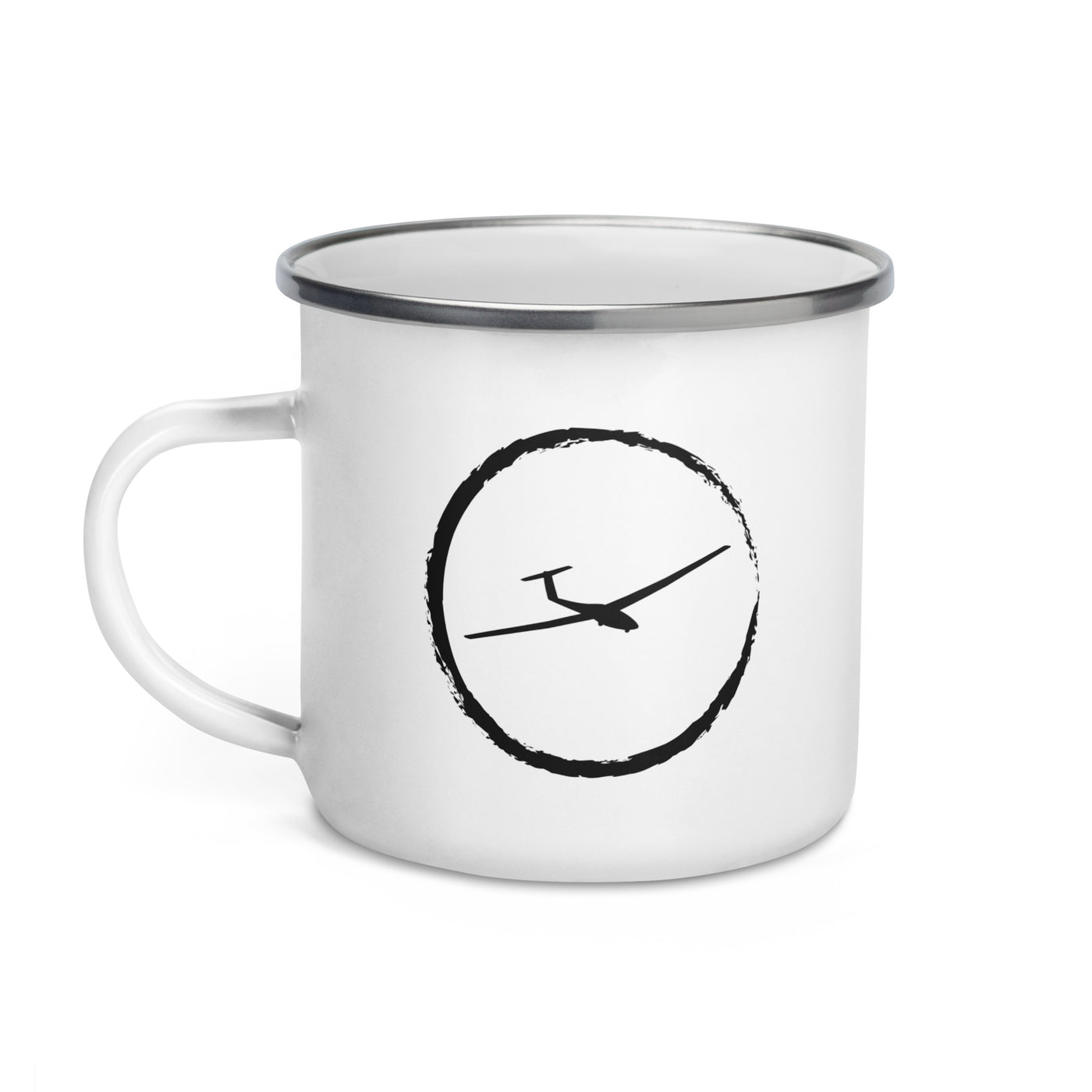Cricle And Sailplane - Emaille Tasse berge
