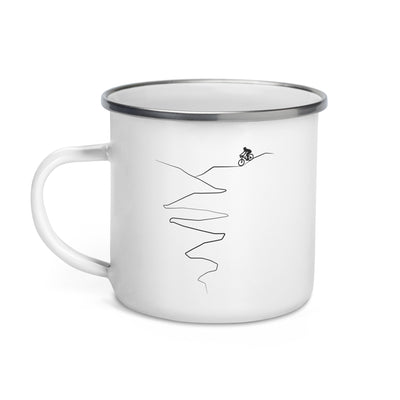 Curve Line - Cycling - Emaille Tasse fahrrad