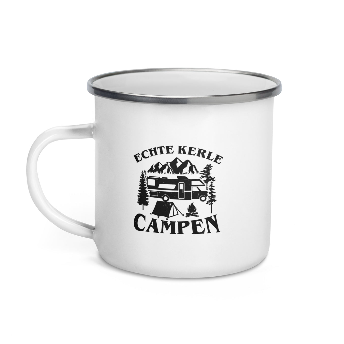 Echte Kerle Campen - Emaille Tasse camping