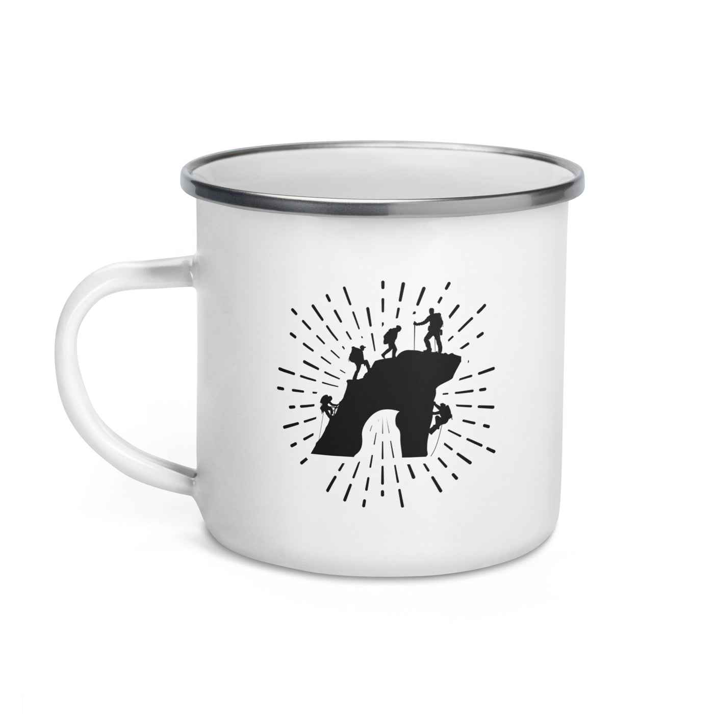Firework And Climbing - Emaille Tasse klettern