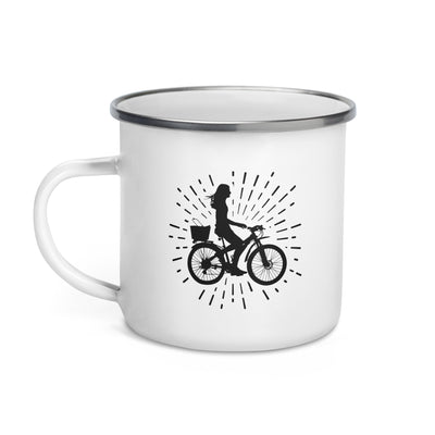 Firework And Cycling 2 - Emaille Tasse fahrrad