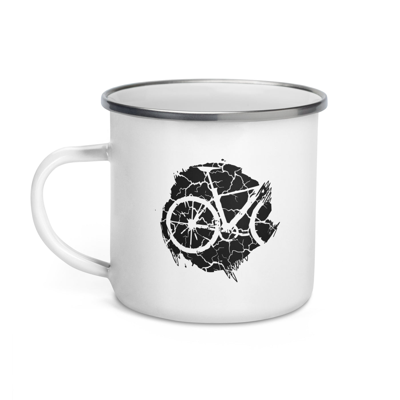 Grunge Circle - Cycling - Emaille Tasse fahrrad