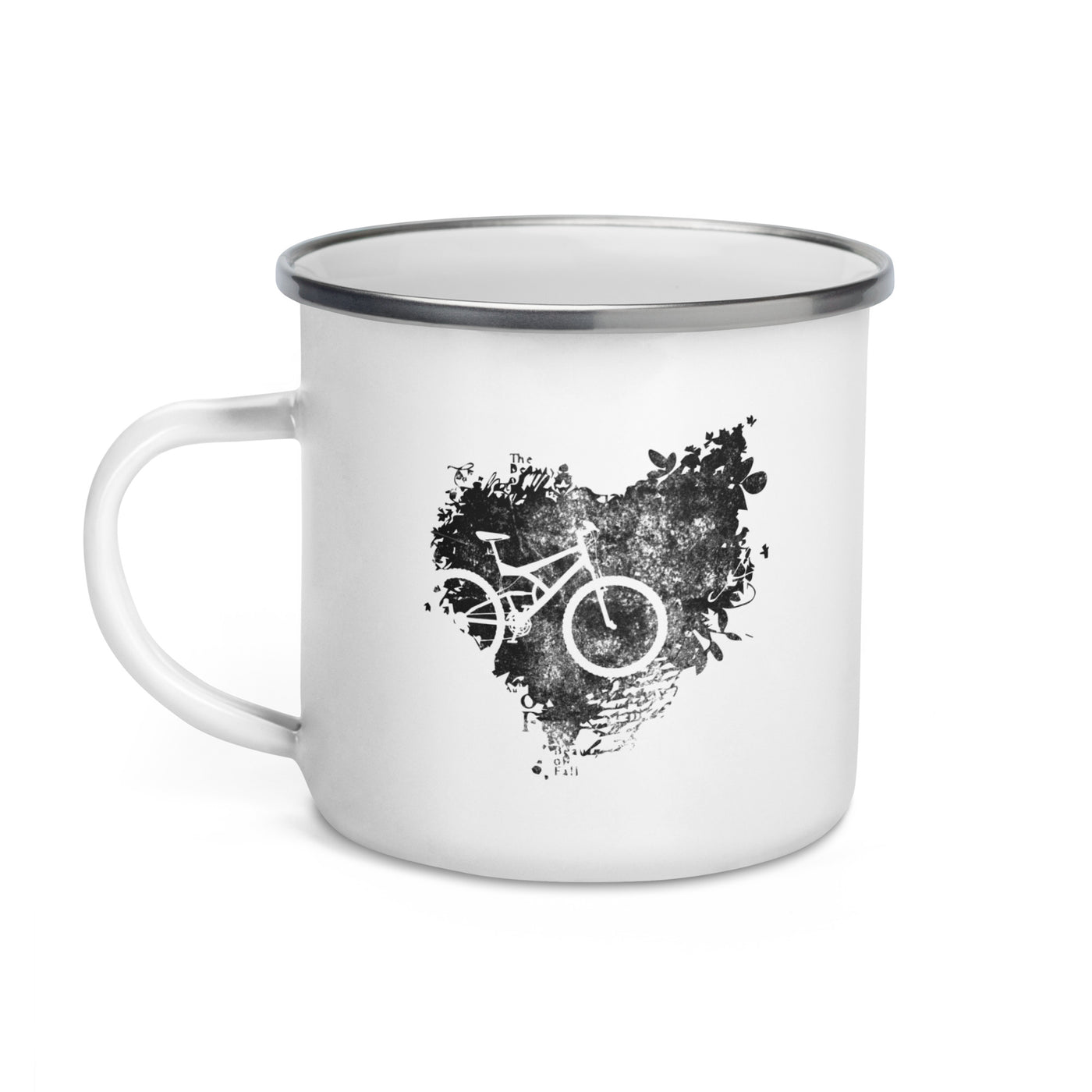 Grunge Heart - Cycling - Emaille Tasse fahrrad