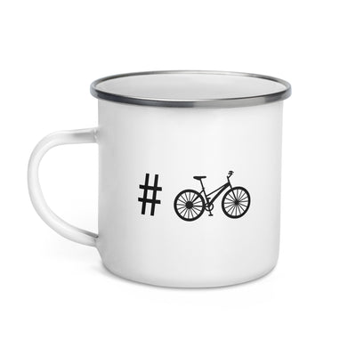 Hashtag - Cycling - Emaille Tasse fahrrad