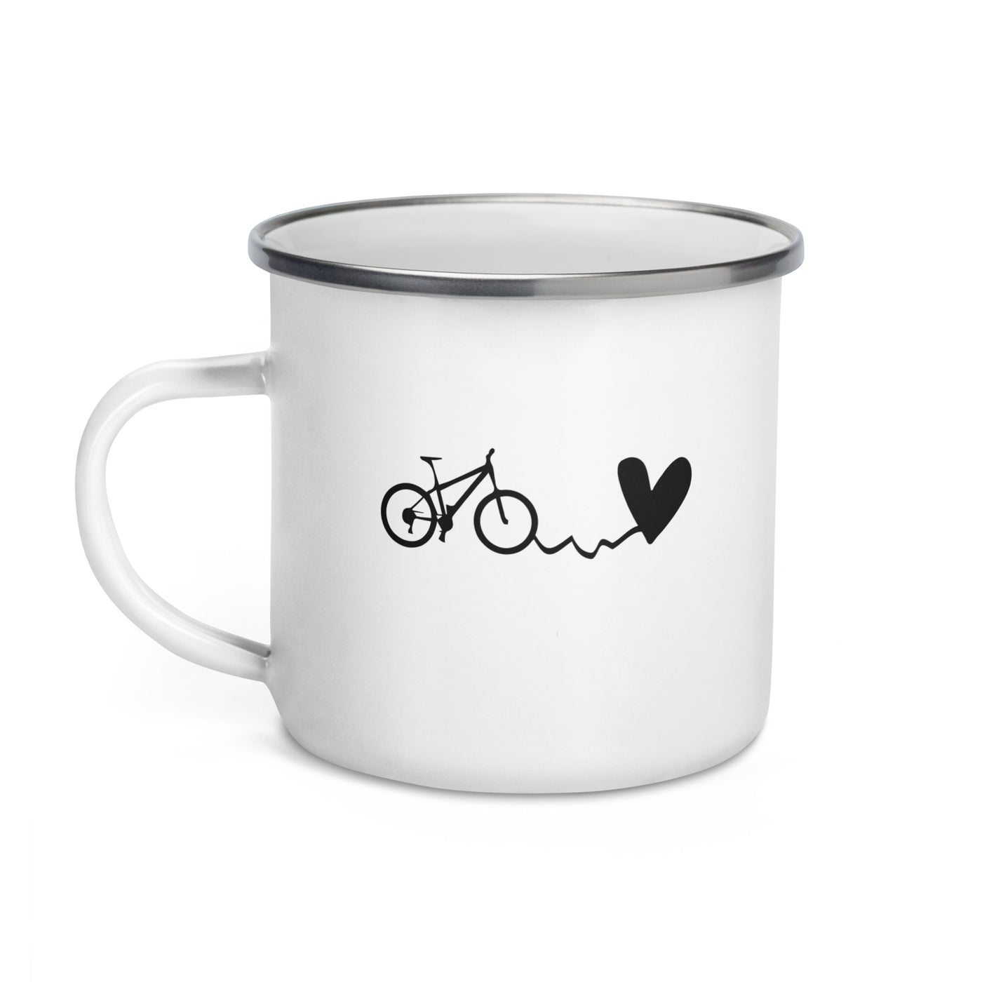 Heart - Cycling (9) - Emaille Tasse fahrrad