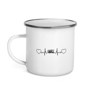 Heart - Heartbeat - Camping Van - Emaille Tasse camping