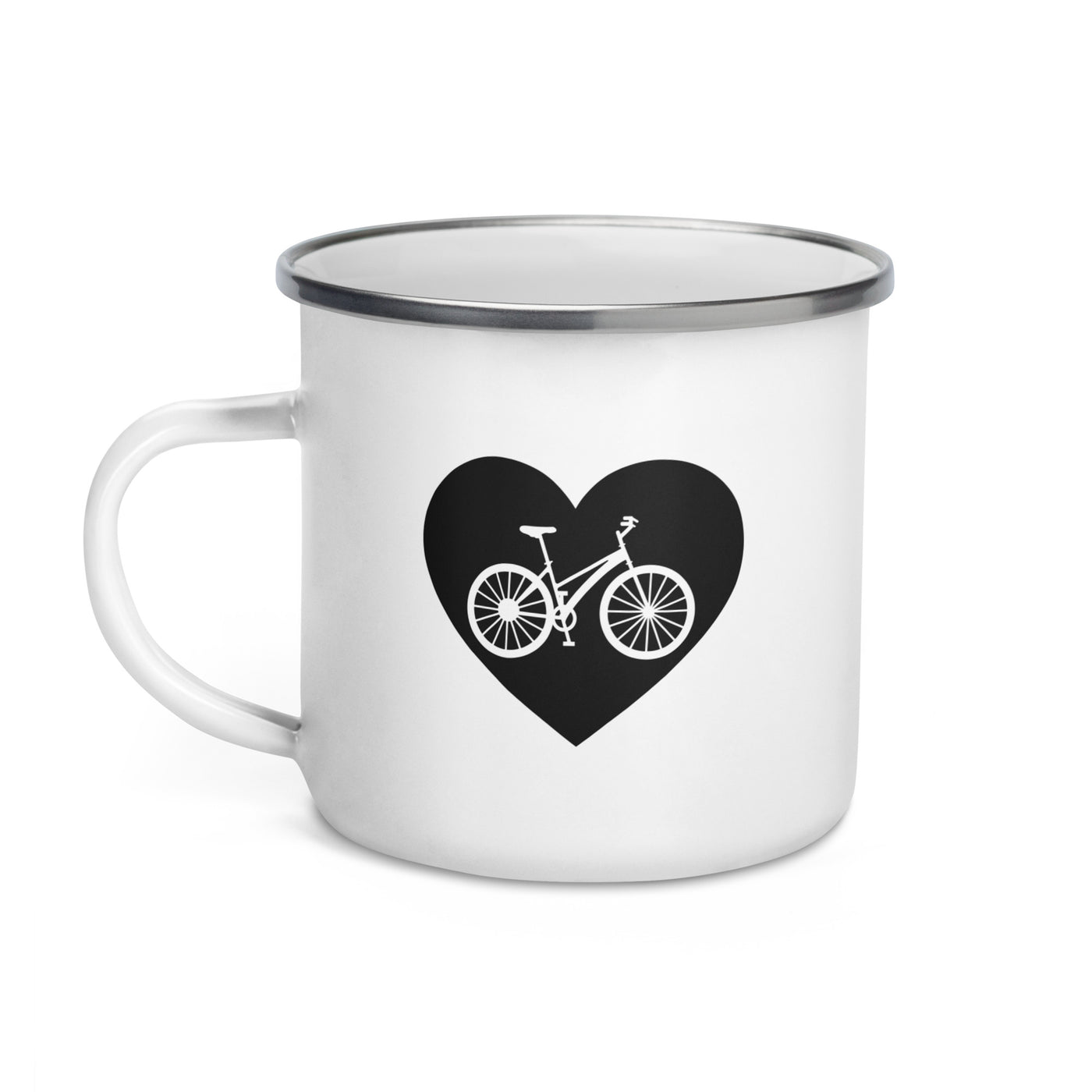 Heart 1 And Bicycle - Emaille Tasse fahrrad