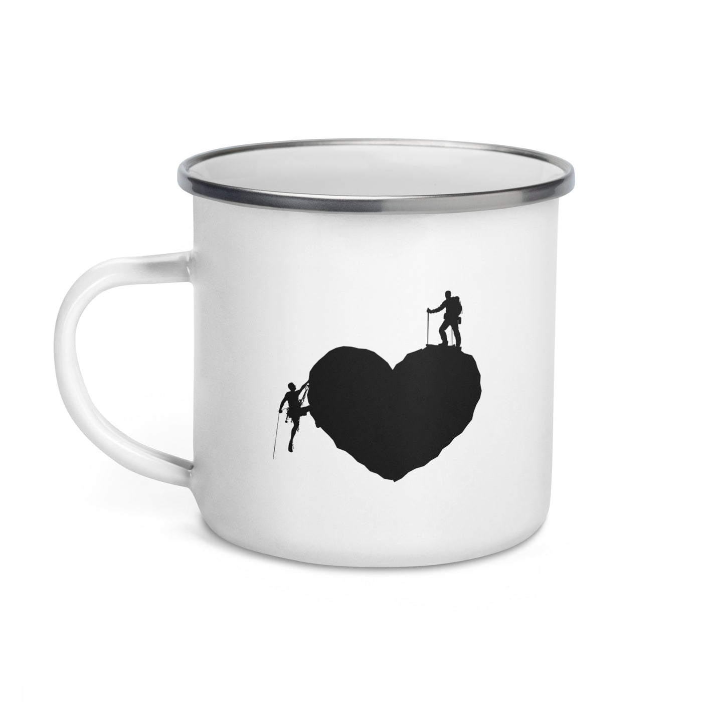 Heart 1 And Climbing - Emaille Tasse klettern