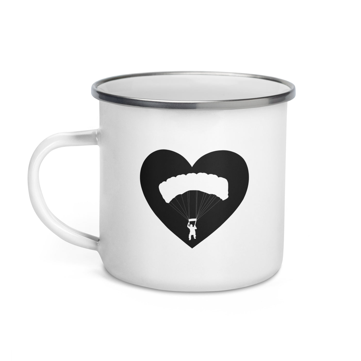 Heart 1 And Paragliding - Emaille Tasse berge