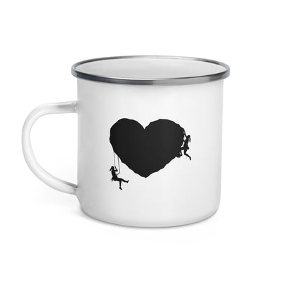 Heart And Climbing - Emaille Tasse klettern