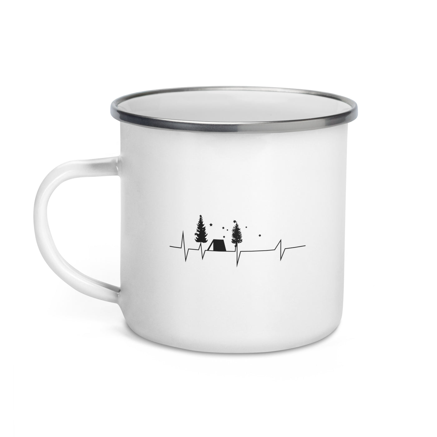 Heartbeat - Camping - Emaille Tasse camping
