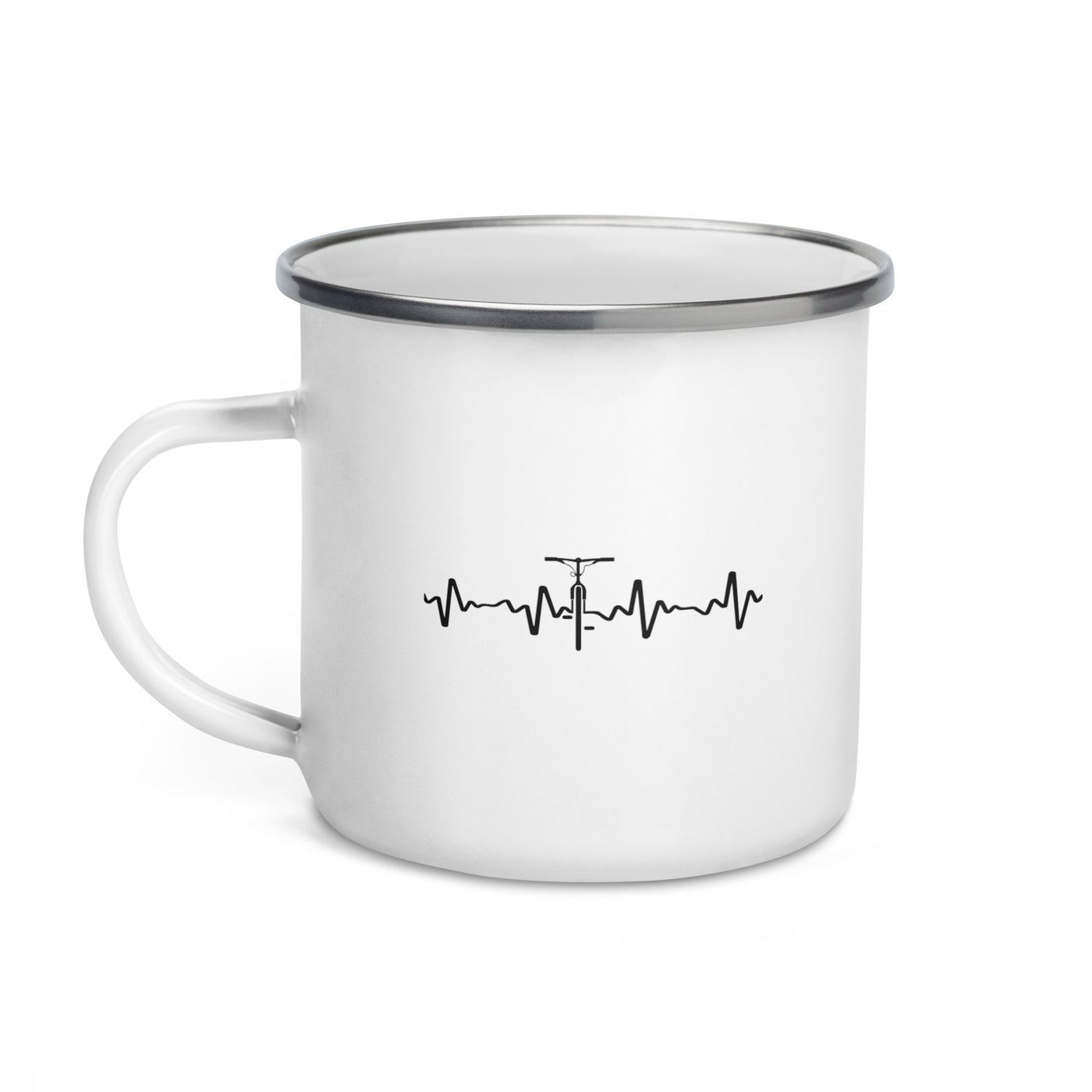 Heartbeat - Cycle - Emaille Tasse fahrrad