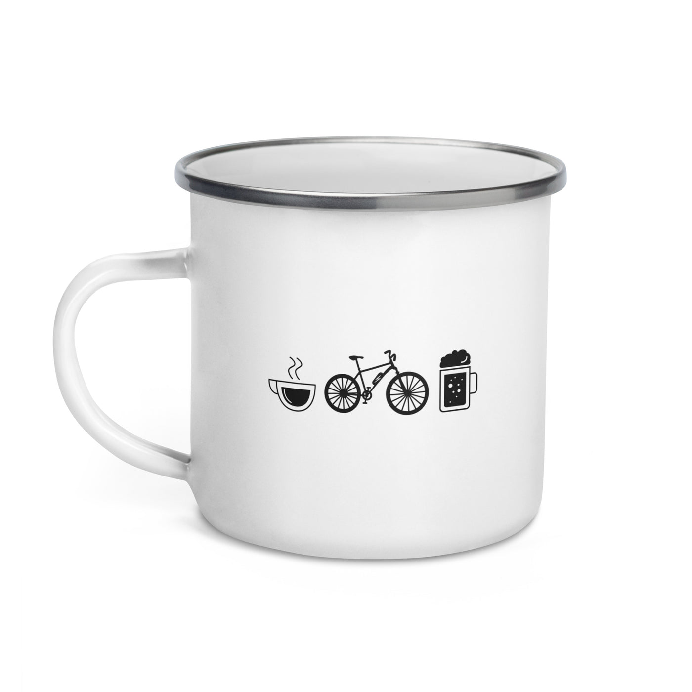 Coffee Beer And Ebike - Emaille Tasse e-bike