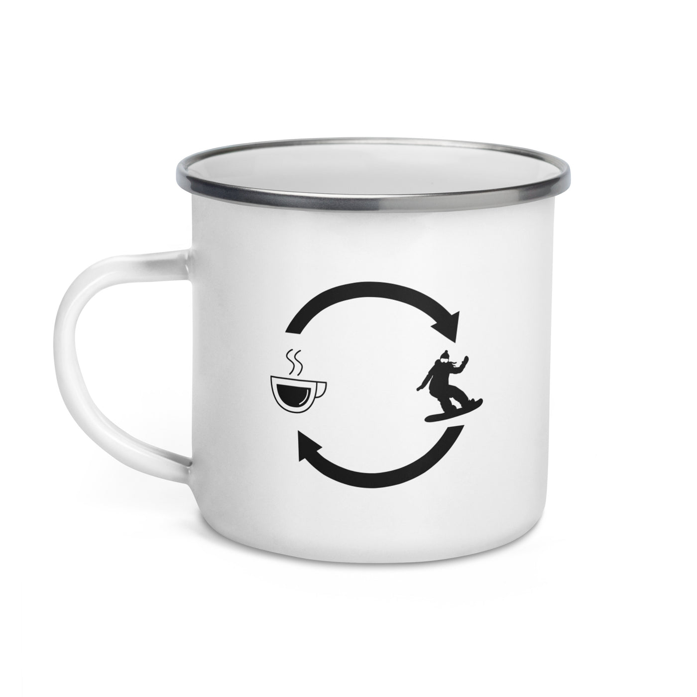 Coffee Loading Arrows And Snowboarding 1 - Emaille Tasse snowboarden