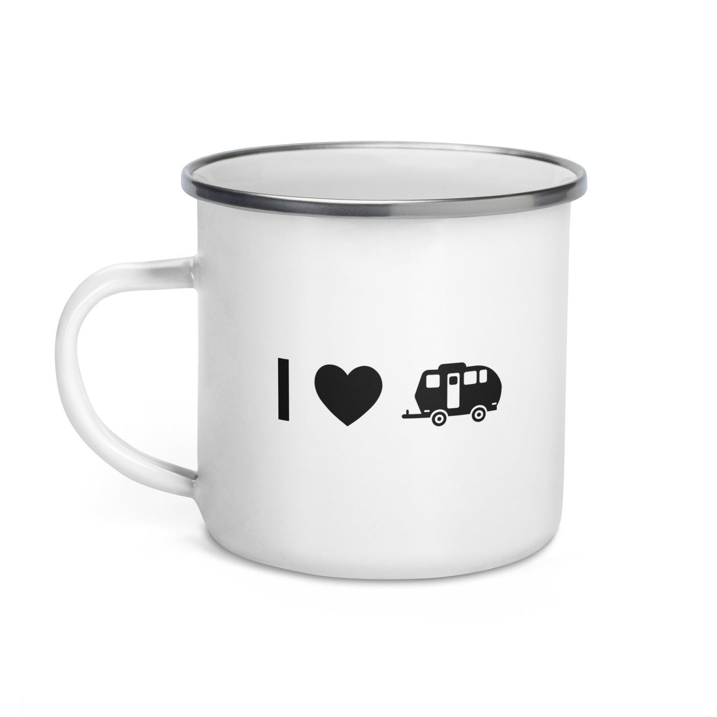 I Heart And Camping Caravan - Emaille Tasse camping