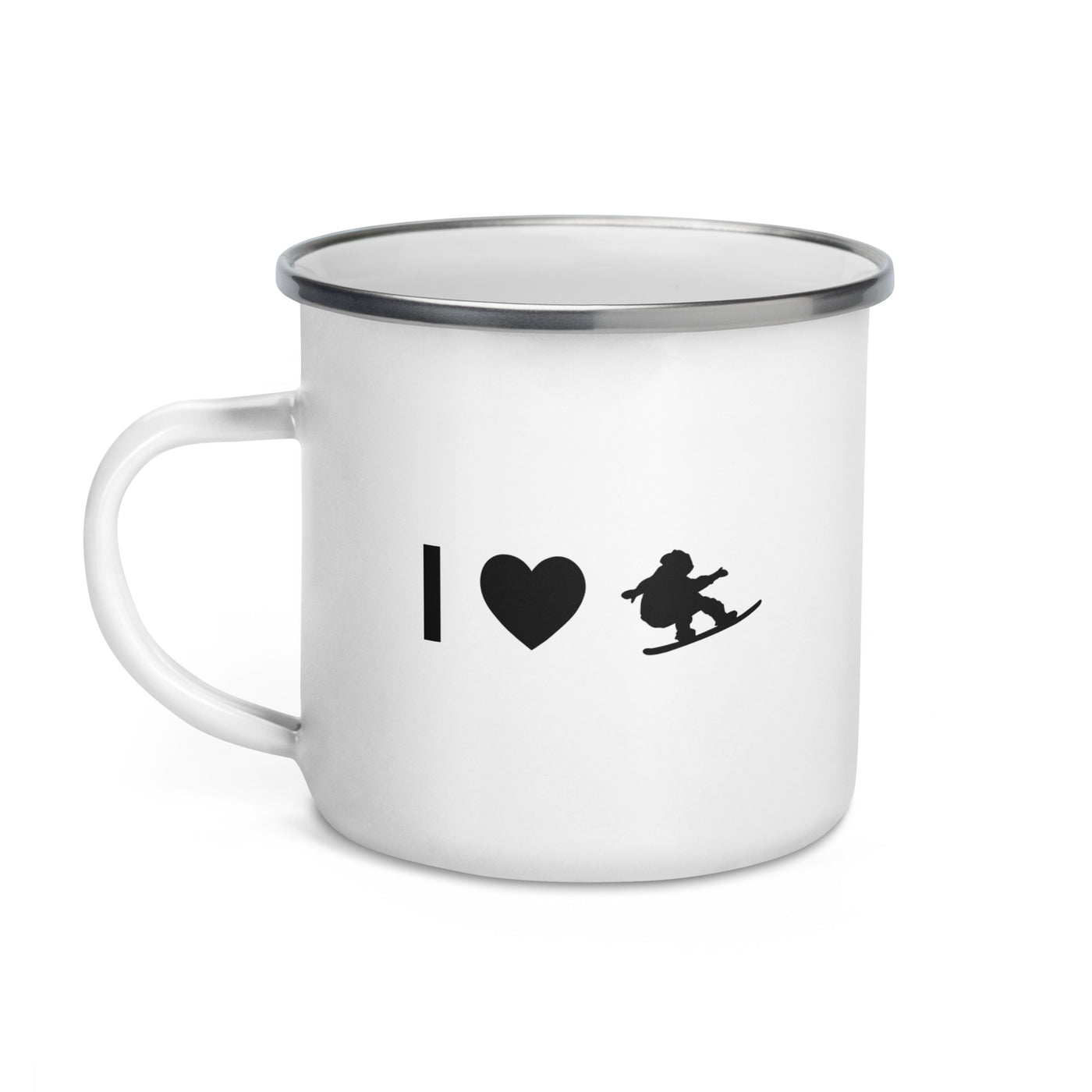 I Heart And Guy Snowboarding - Emaille Tasse snowboarden