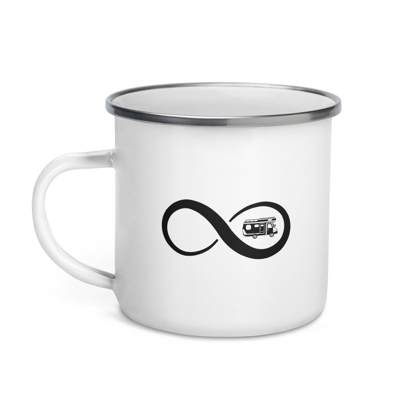 Infinity And Camping - Emaille Tasse camping