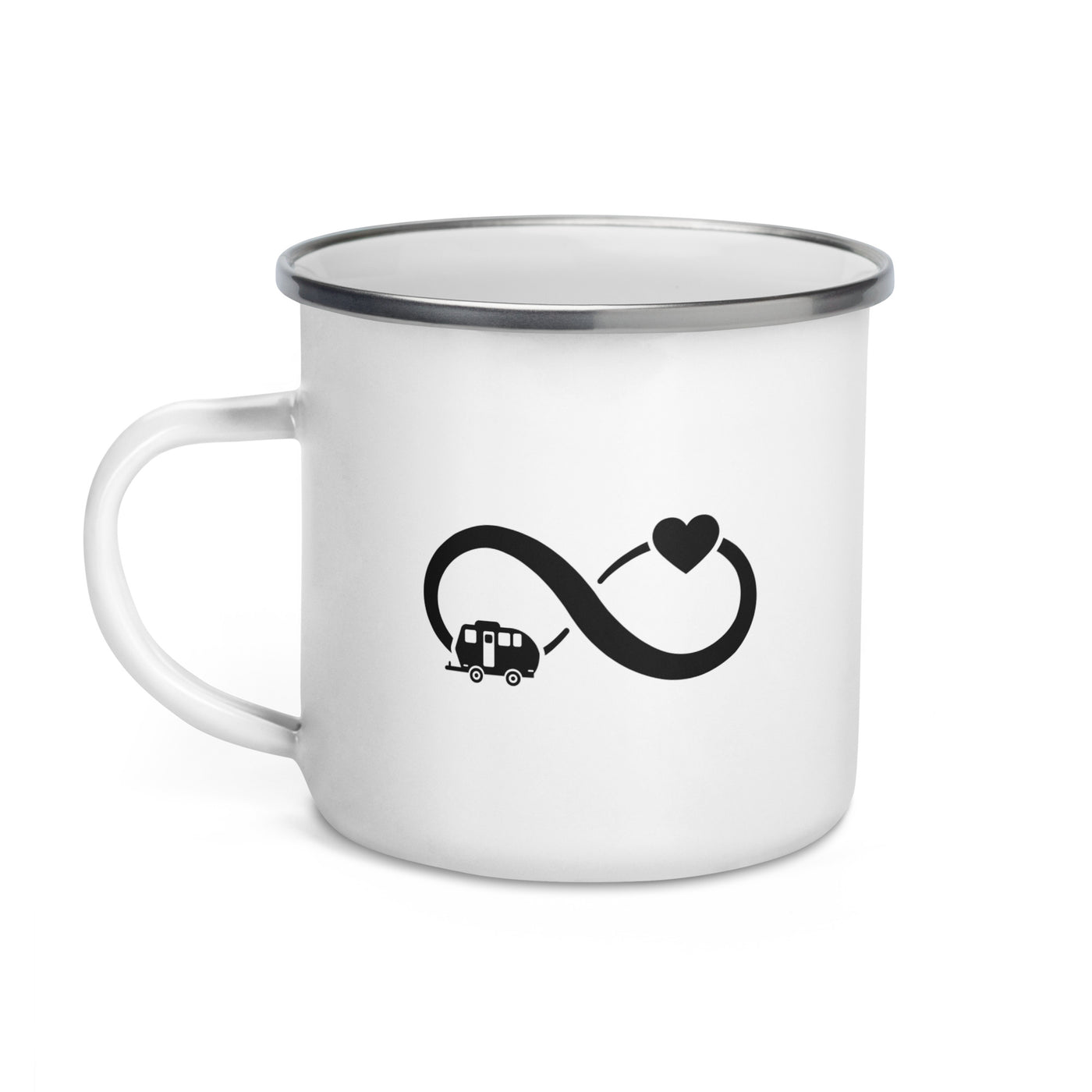 Infinity Heart And Camping 2 - Emaille Tasse camping
