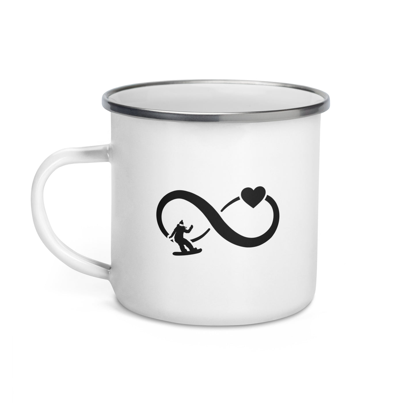 Infinity Heart And Snowboarding 1 - Emaille Tasse snowboarden
