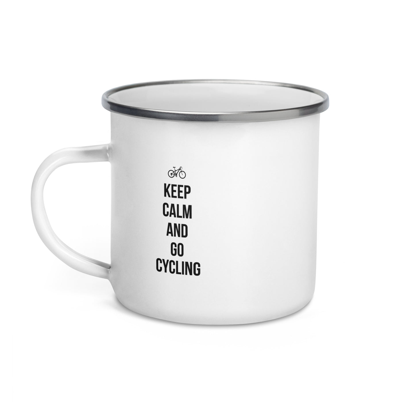 Keep Calm And Go Cycling - Emaille Tasse fahrrad