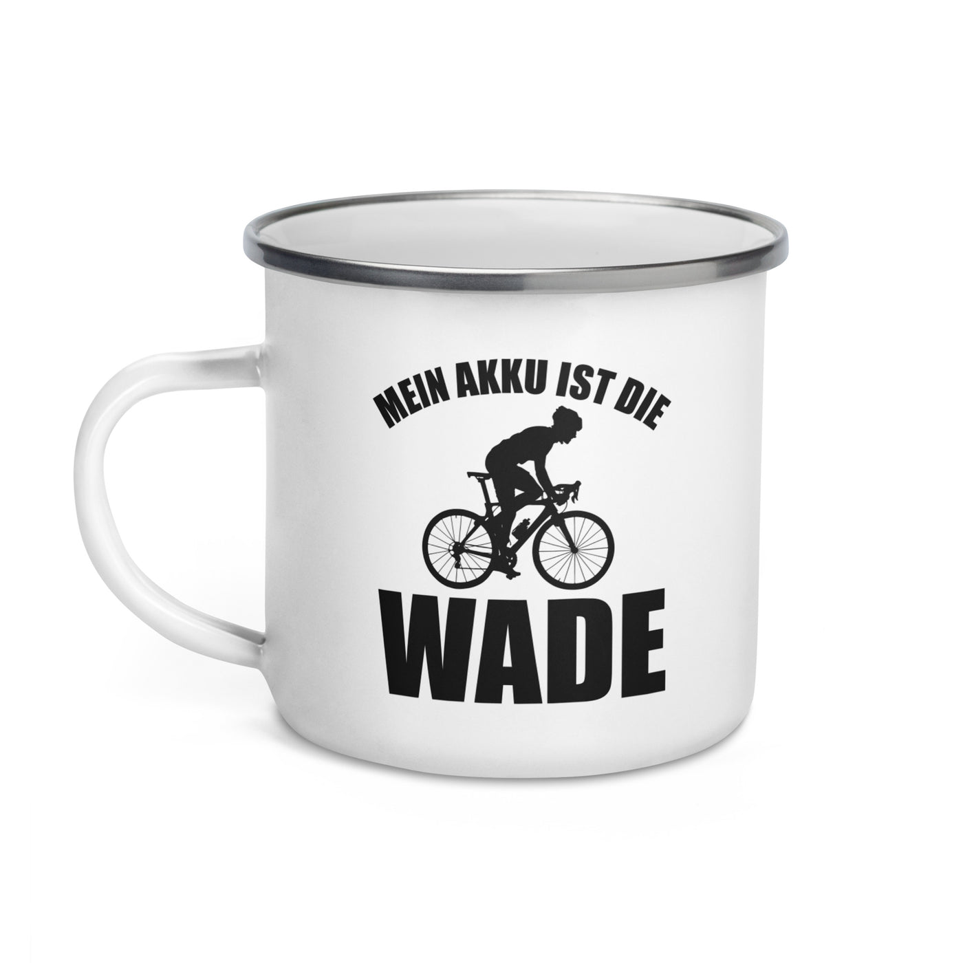 Mein Akku Ist Die Wade 2 - Emaille Tasse fahrrad