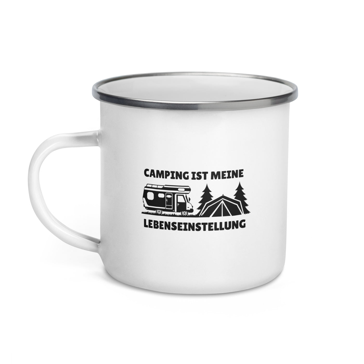 Camping Ist Meine Lebenseinstellung - Emaille Tasse camping