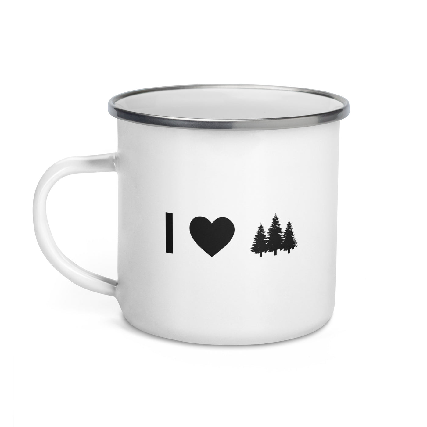 I Heart And Trees - Emaille Tasse camping