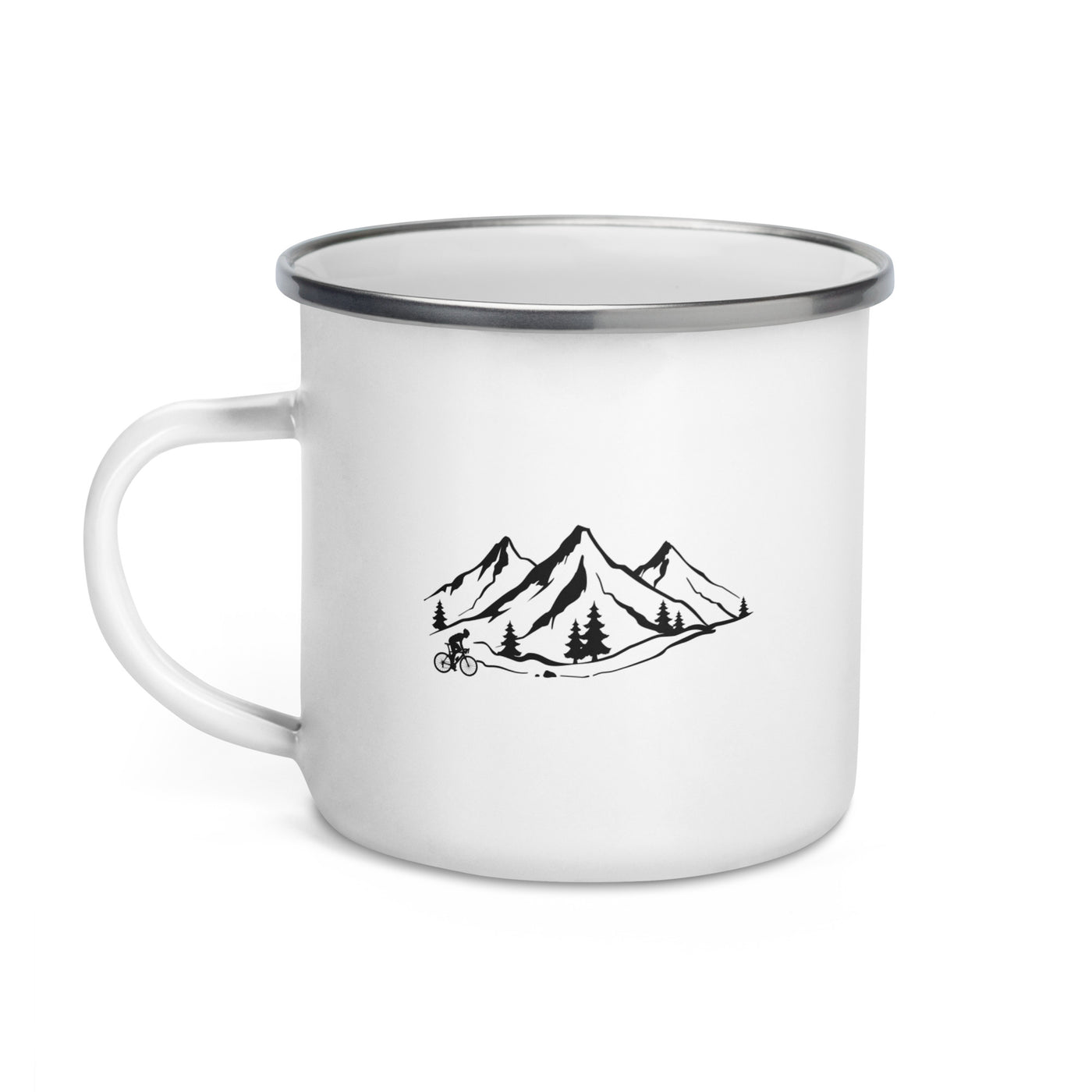 Mountain 1 And Cycling - Emaille Tasse fahrrad