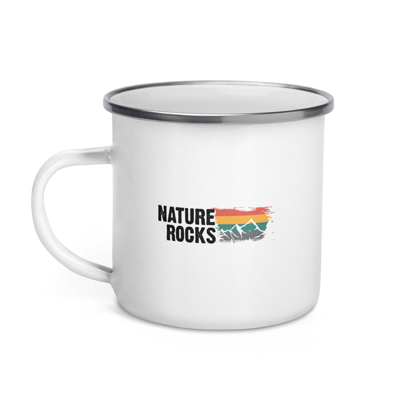 Nature Rocks - Emaille Tasse berge camping wandern