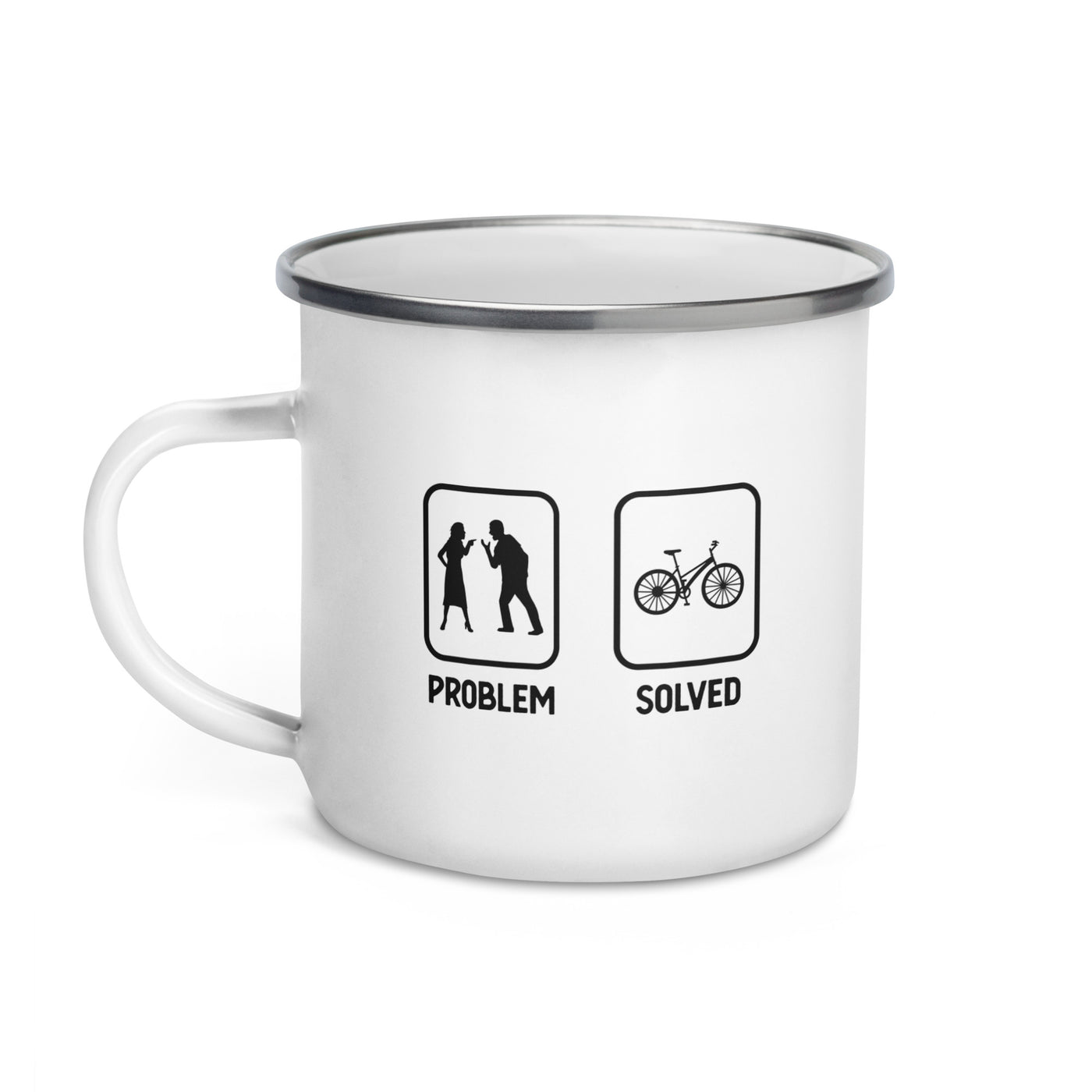 Problem Solved - Cycling - Emaille Tasse fahrrad