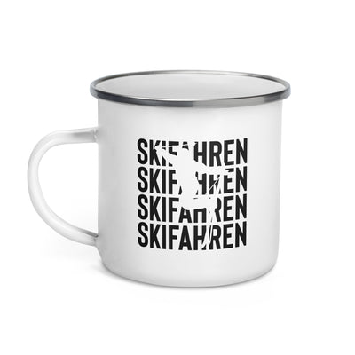 Skifahren - Emaille Tasse ski