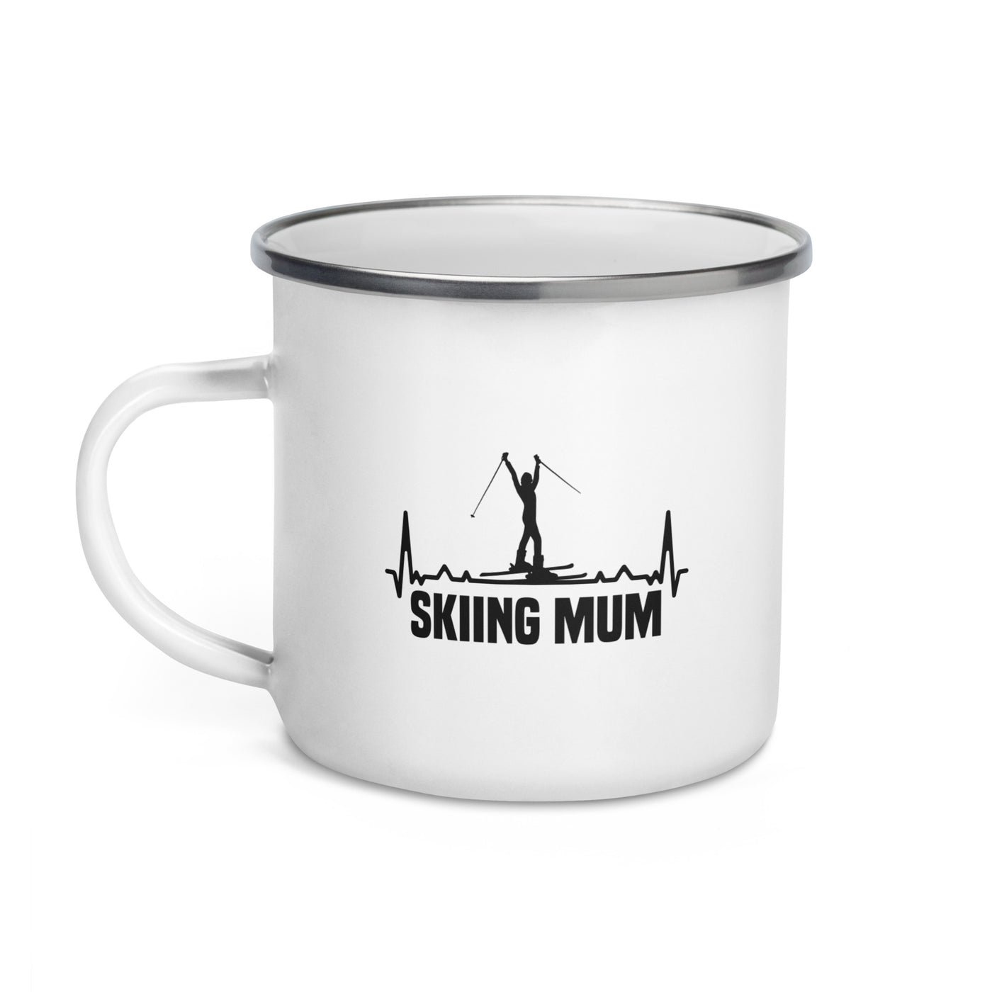 Skiing Mum 1 - Emaille Tasse ski