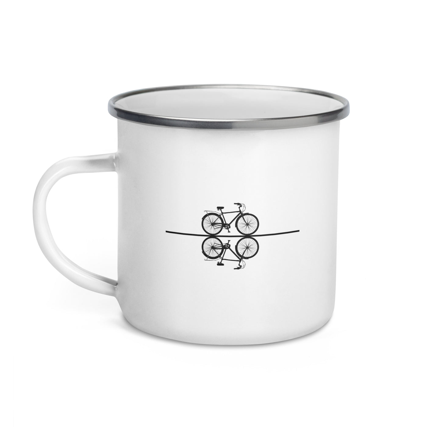 Straight Line - Cycling - Emaille Tasse fahrrad