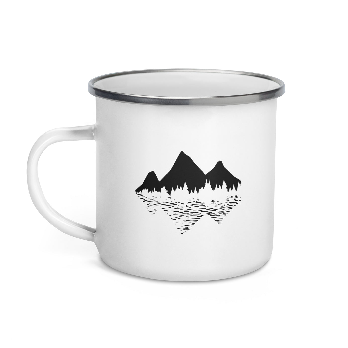 Tree - Mountain - Emaille Tasse berge
