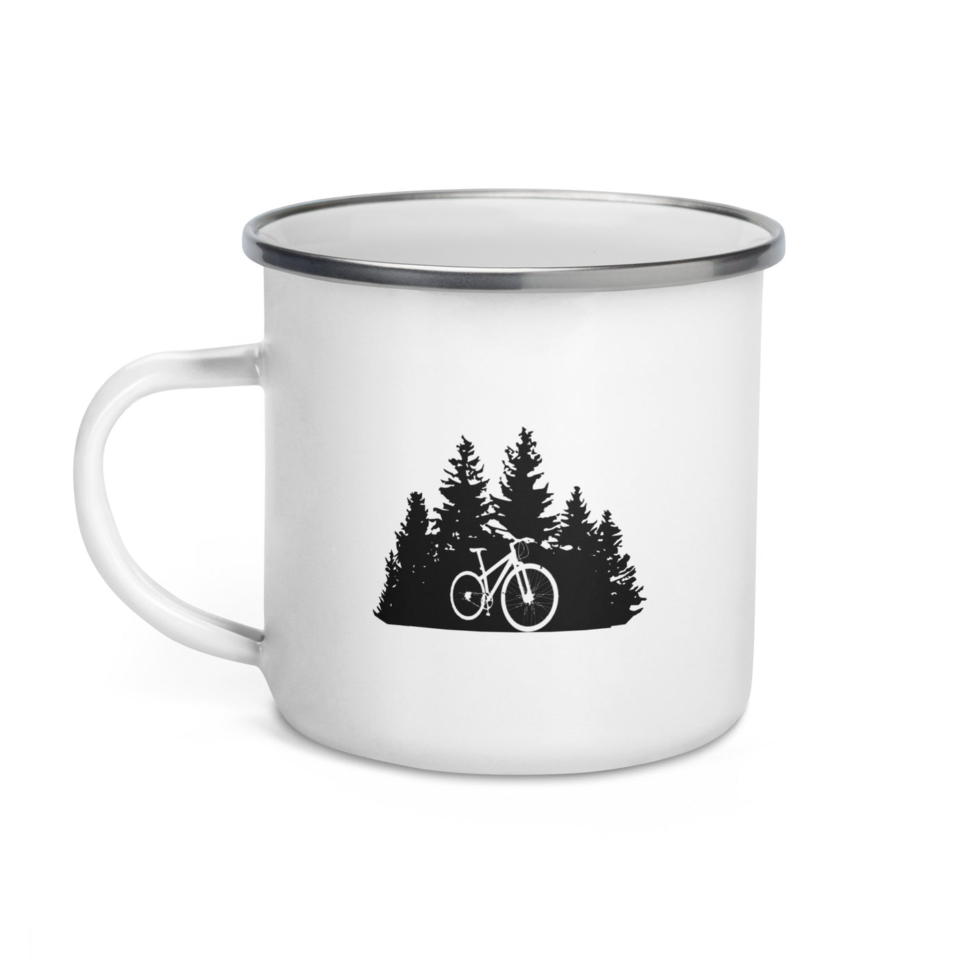 Trees - Cycling - Emaille Tasse fahrrad