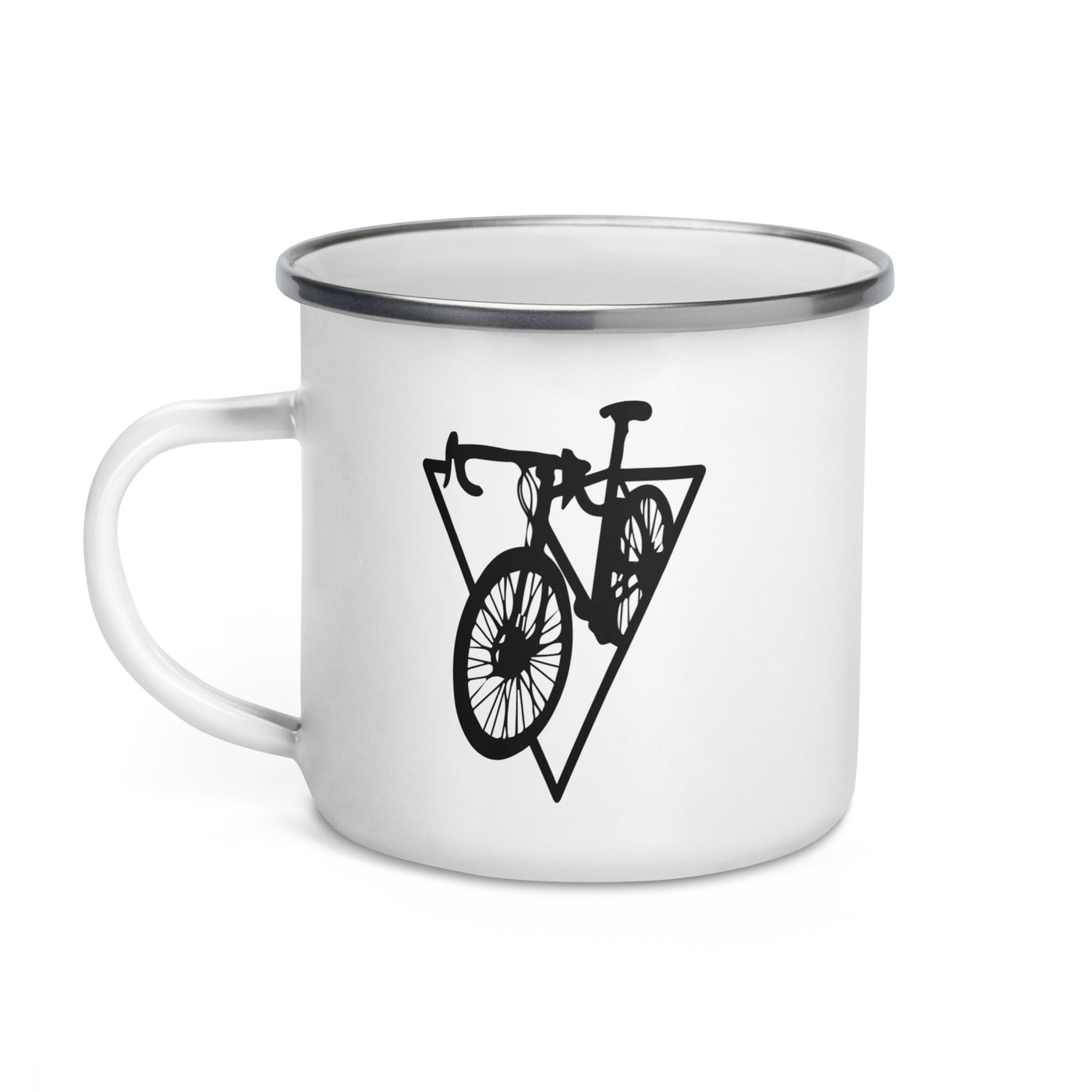 Triangle - Cycling - Emaille Tasse fahrrad