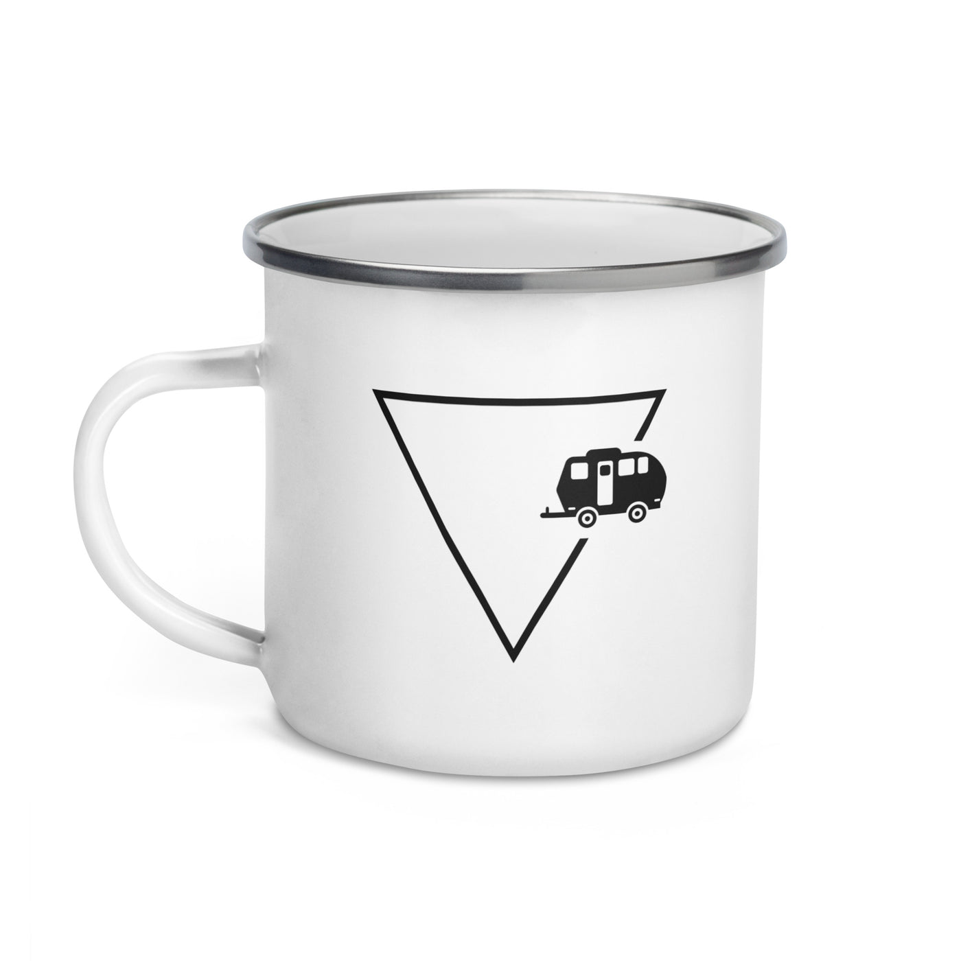Triangle 1 And Camping - Emaille Tasse camping