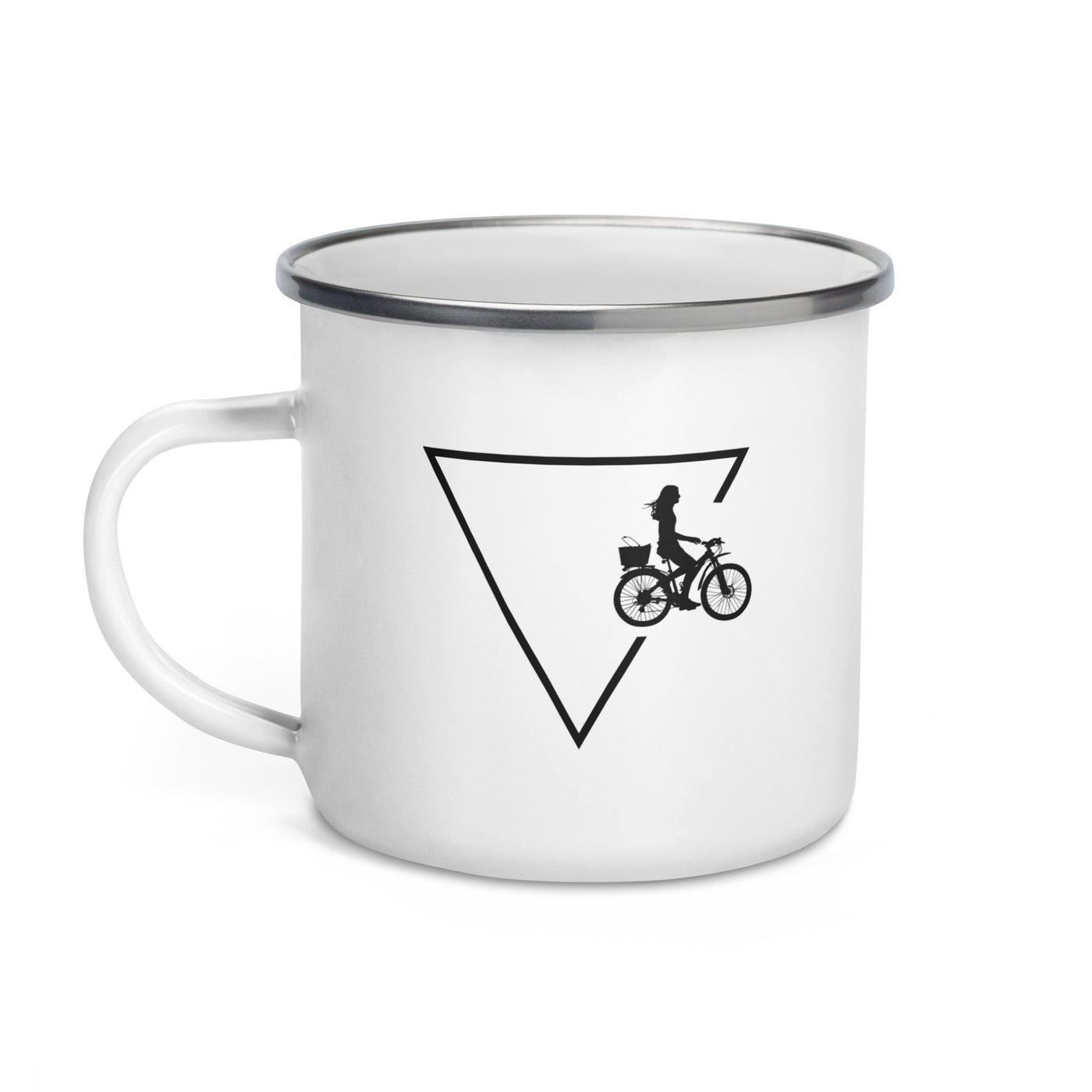 Triangle 1 And Cycling - Emaille Tasse fahrrad