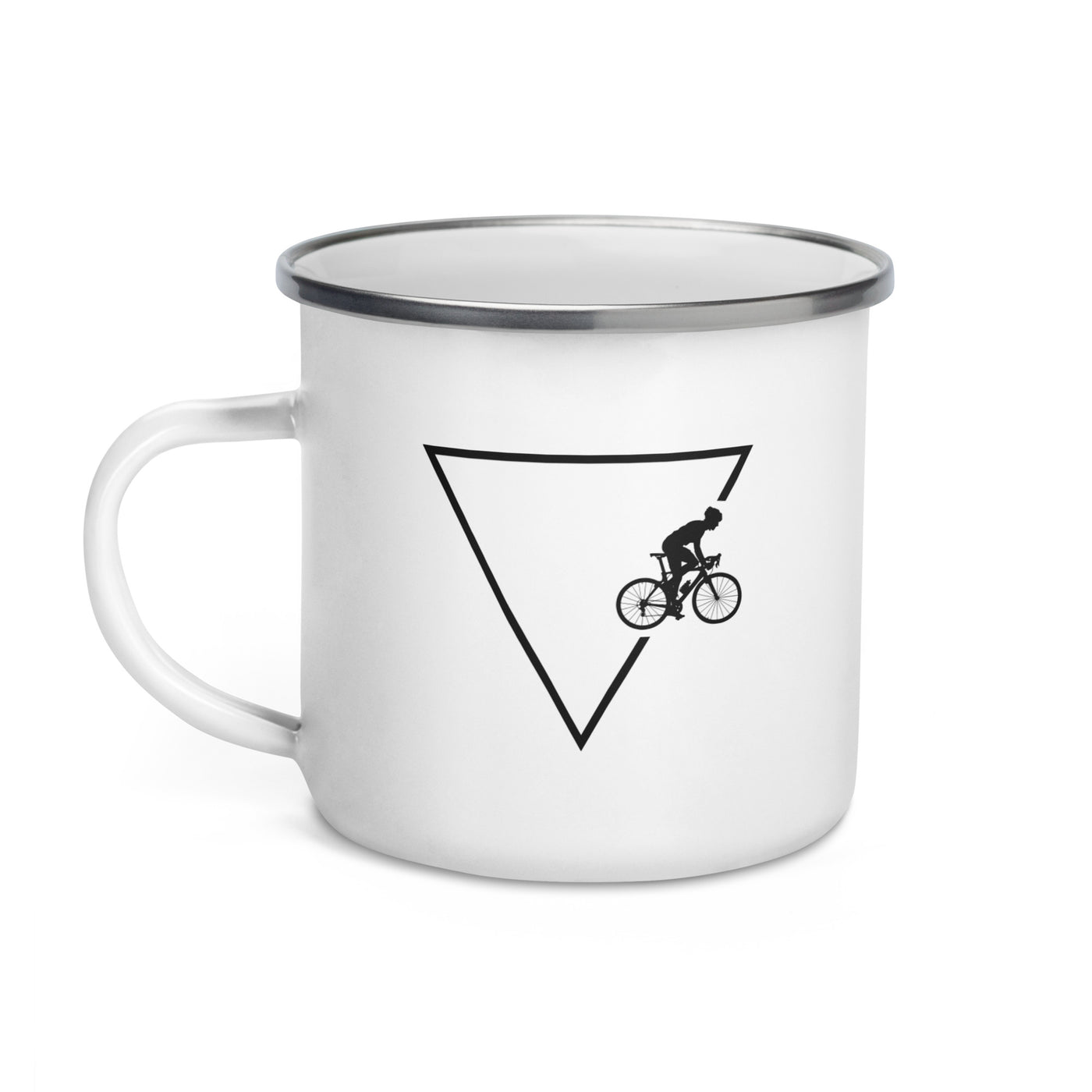 Triangle 1 And Cycling - Emaille Tasse fahrrad