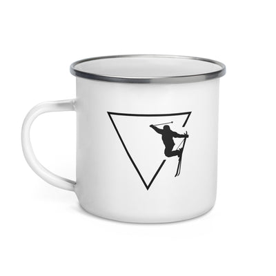 Triangle 1 And Skiing - Emaille Tasse ski
