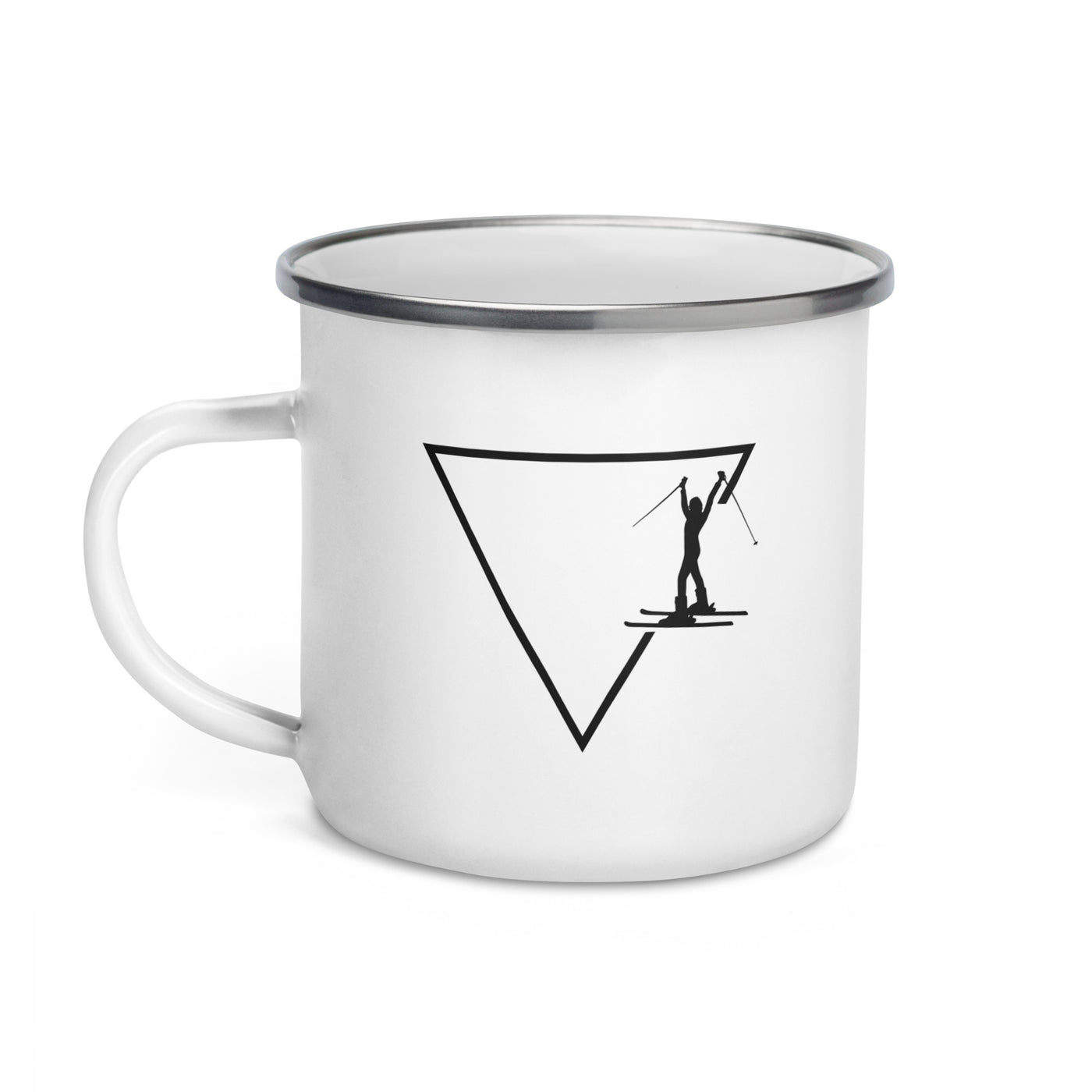 Triangle 1 And Skiing - Emaille Tasse ski