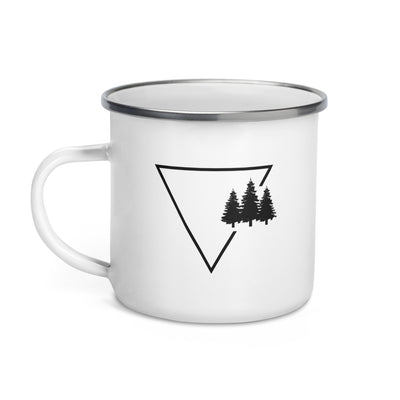 Triangle 1 And Trees - Emaille Tasse camping