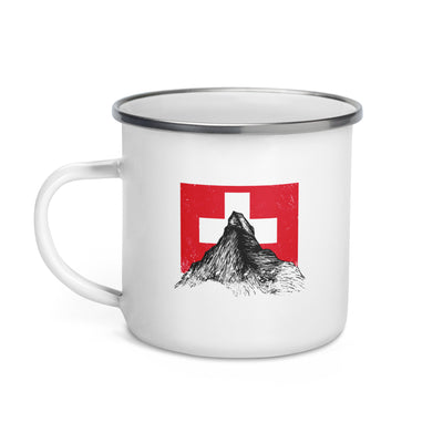Walliser Alpen Schweiz - Emaille Tasse berge