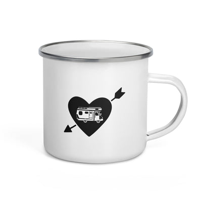 Arrow Heart And Camping - Emaille Tasse camping Default Title