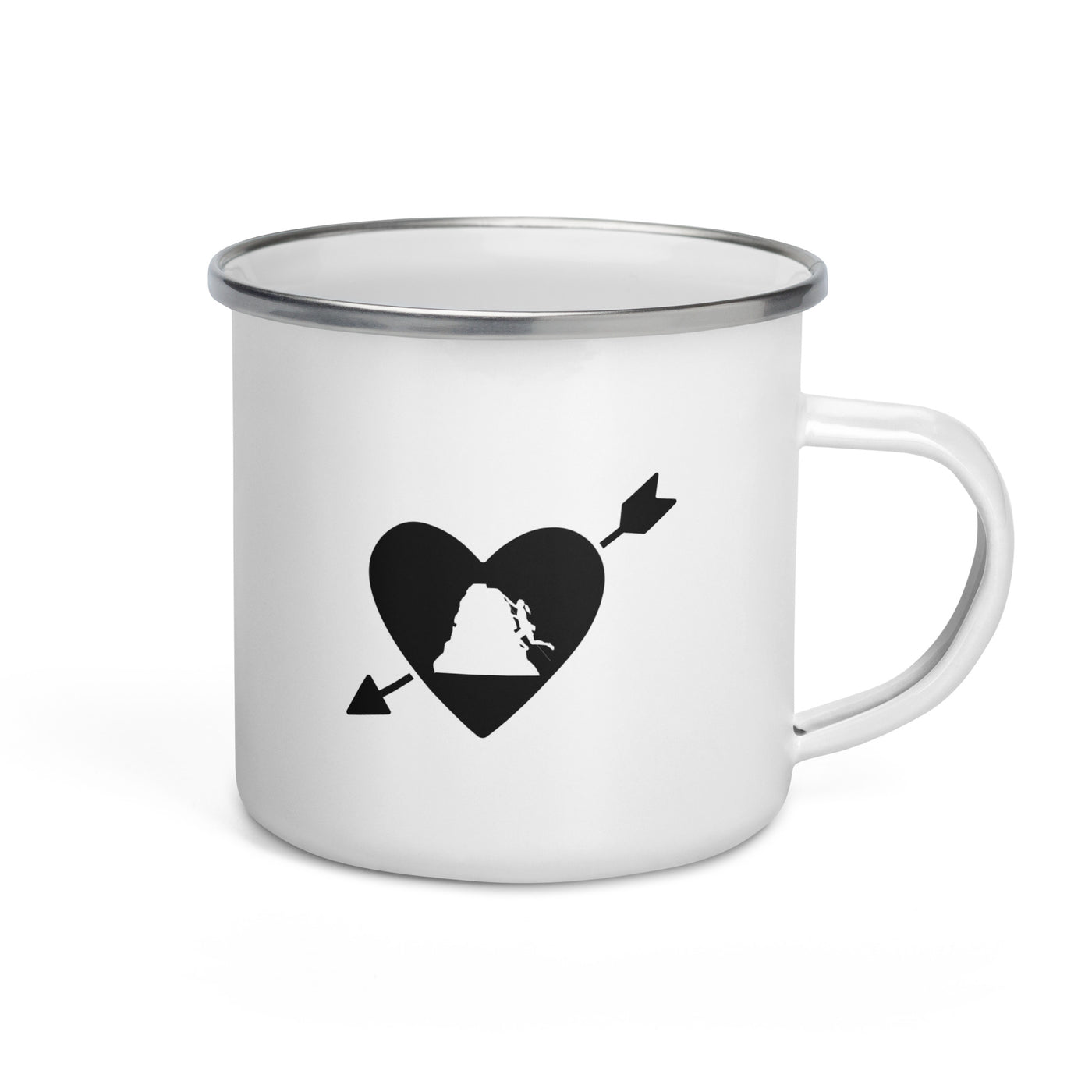 Arrow Heart And Climbing 1 - Emaille Tasse klettern Default Title
