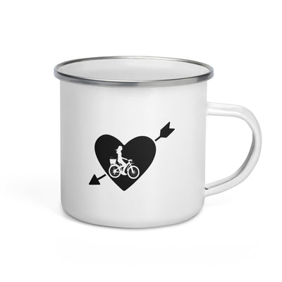 Arrow Heart And Cycling 2 - Emaille Tasse fahrrad Default Title