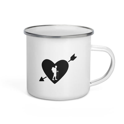 Arrow Heart And Hiking - Emaille Tasse wandern Default Title