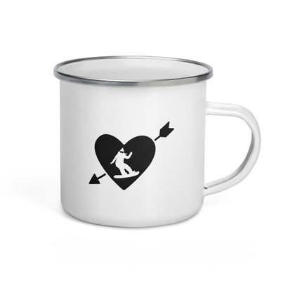 Arrow Heart And Snowboarding 1 - Emaille Tasse snowboarden Default Title