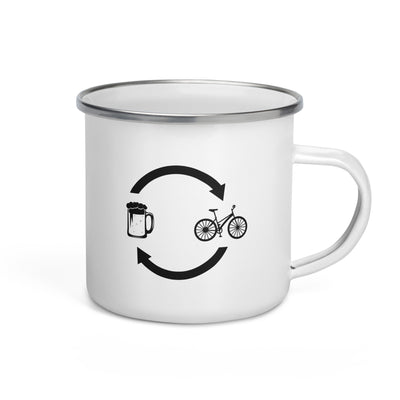 Beer Loading Arrows And Cycling - Emaille Tasse fahrrad Default Title