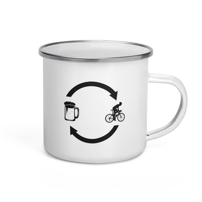 Beer Loading Arrows And Cycling 1 - Emaille Tasse fahrrad Default Title